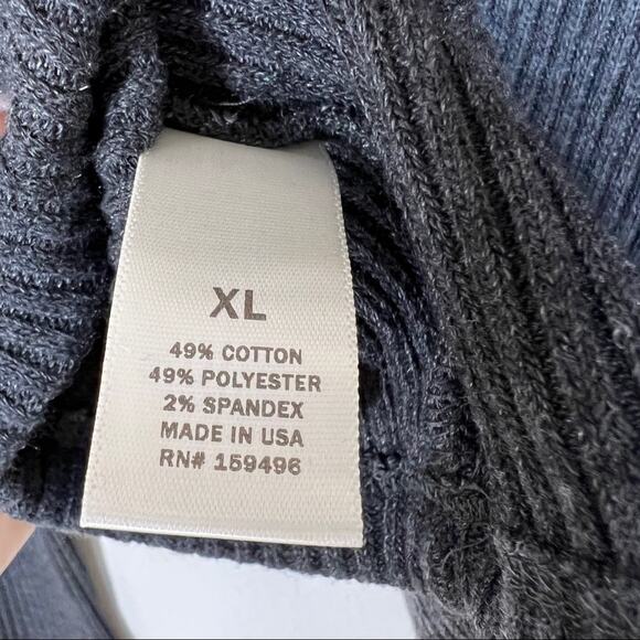 LETT Bari Hoodie Ribbed Drawstring Size XL Charcoal NWT - Picture 7 of 10